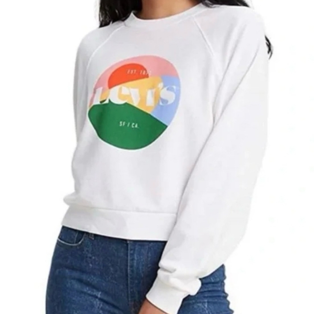 Levi's cropped white sweatshirt - Picture 3 of 9